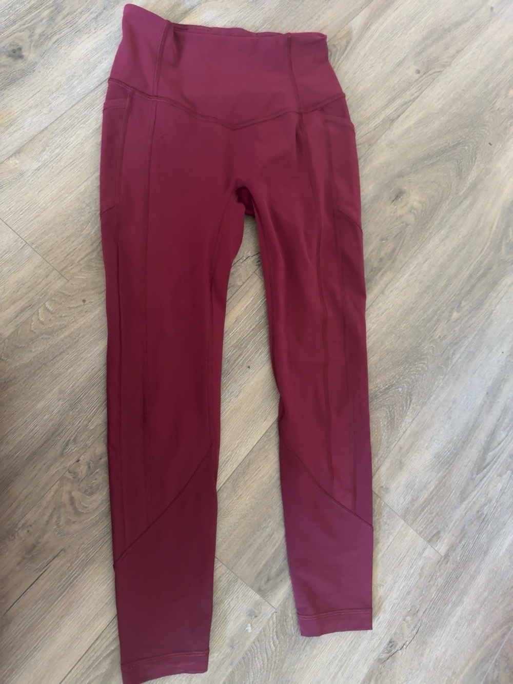 Lululemon All The Right Places Crop II 23” Ruby Wine Leggings Size 4